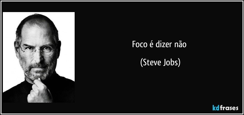Foco é dizer não (Steve Jobs)