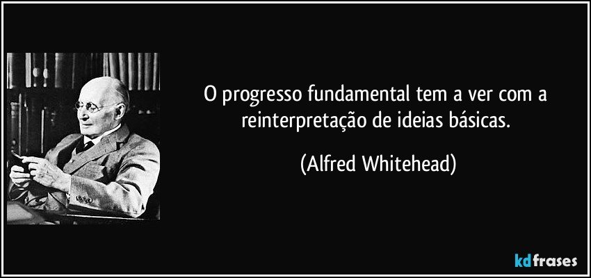 O progresso fundamental tem a ver com a reinterpretação de ideias básicas. (Alfred Whitehead)