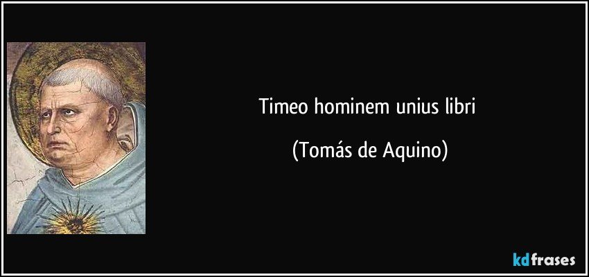Timeo hominem unius libri (Tomás de Aquino)