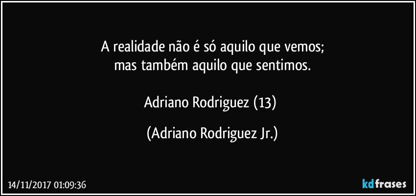 A realidade não é só aquilo que vemos;
mas também aquilo que sentimos.

Adriano Rodriguez (13) (Adriano Rodriguez Jr.)