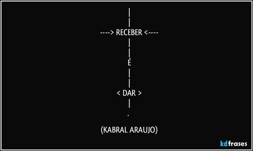 |
|
---> RECEBER  <---
|
|
É
|
|
< DAR >
|
. (KABRAL ARAUJO)